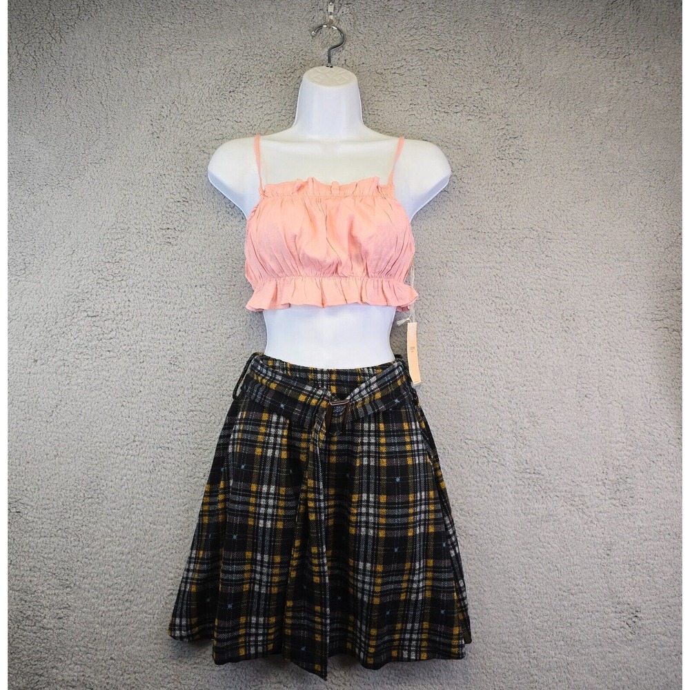 Blashe Ruffle Crop Top Womens Small‎ Lot of 2 White Pink Ruched Camisole - Picture 2 of 16